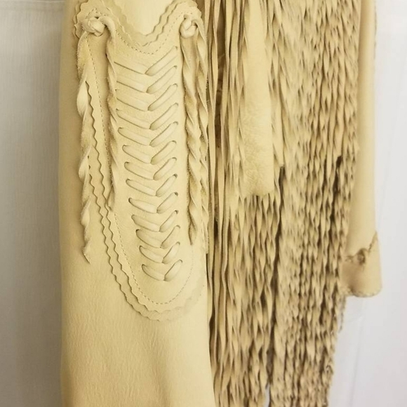 Real leather and antler fringe jacket NWOT - Picture 4 of 4